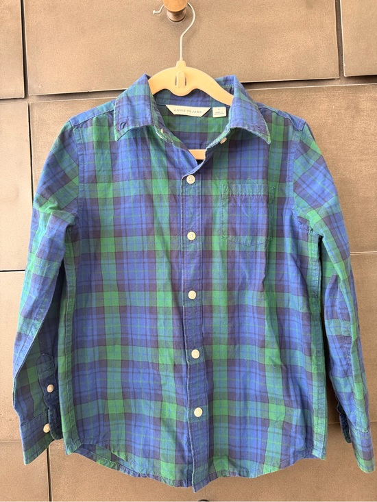 Janie and Jack Other - Janie and Jack Blue and Green Plaid Button-Down Shirt